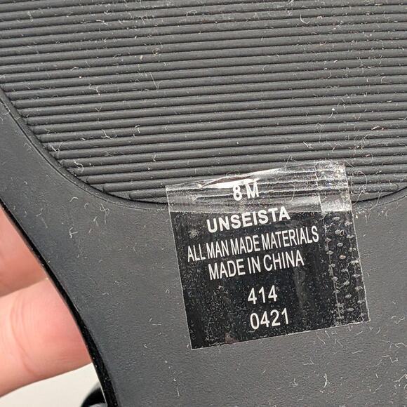 Unisa Unseista Scrunchie Double Strap Slide Sandal Women's Black Size US8 EU38.5 - Picture 7 of 12